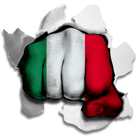 Fist Italy Flag Logo iron on paper